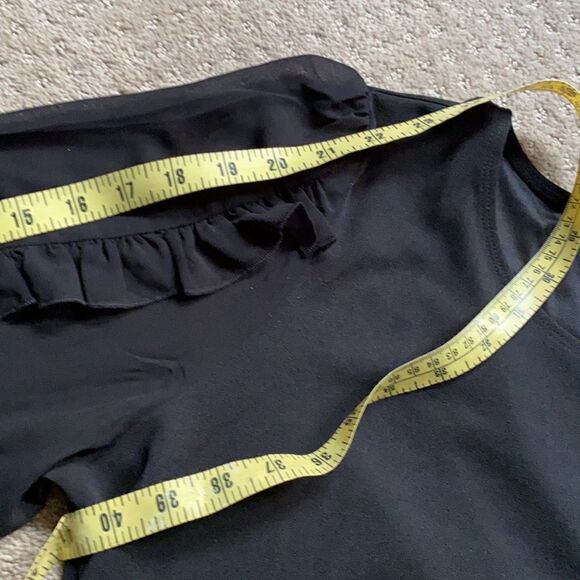 Ann Taylor Factory blouse. Black. Size L. Sheer sleeve. NWOT - Picture 10 of 11